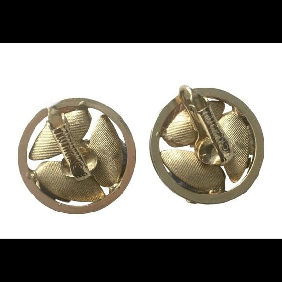 Sarah Coventry Vintage Semi Precious Stone Clip On Earrings - Picture 4 of 4